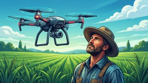 Drone Over Crops