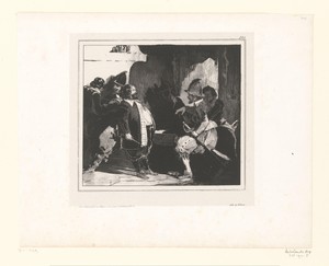 Dronken herbergier en soldaat
