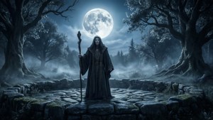 Druid under Moon