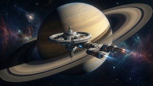 DS9 Orbiting Gas Giant
