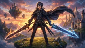 Dual Blades at Sunset