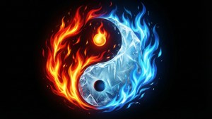 Dual Flame Yin Yang