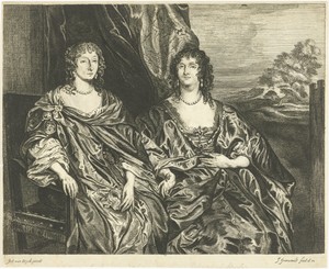 Dubbelportret van Ann Kirke en Anna Dalkeith