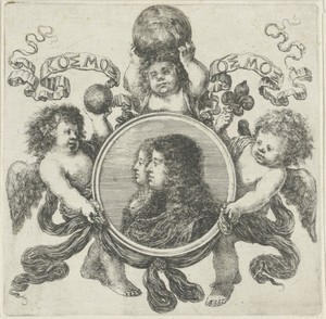 Dubbelportret van Cosimo III de' Medici en Marguerite Louise van Orléans