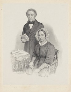 Dubbelportret van de uitgever Heinrich Arnz en zijn vrouw
