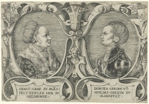 Dubbelportret van Graaf Ernst II Mansfeld zu Vorderort en van zijn vrouw Dorothea von Solms-Lich