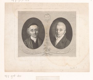 Dubbelportret van Johann Kaspar Lavater en een onbekende man