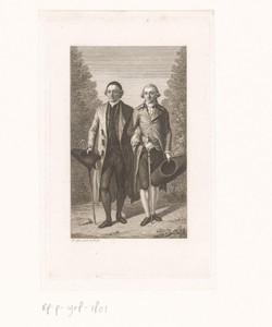 Dubbelportret van Johann Kaspar Lavater en een onbekende man