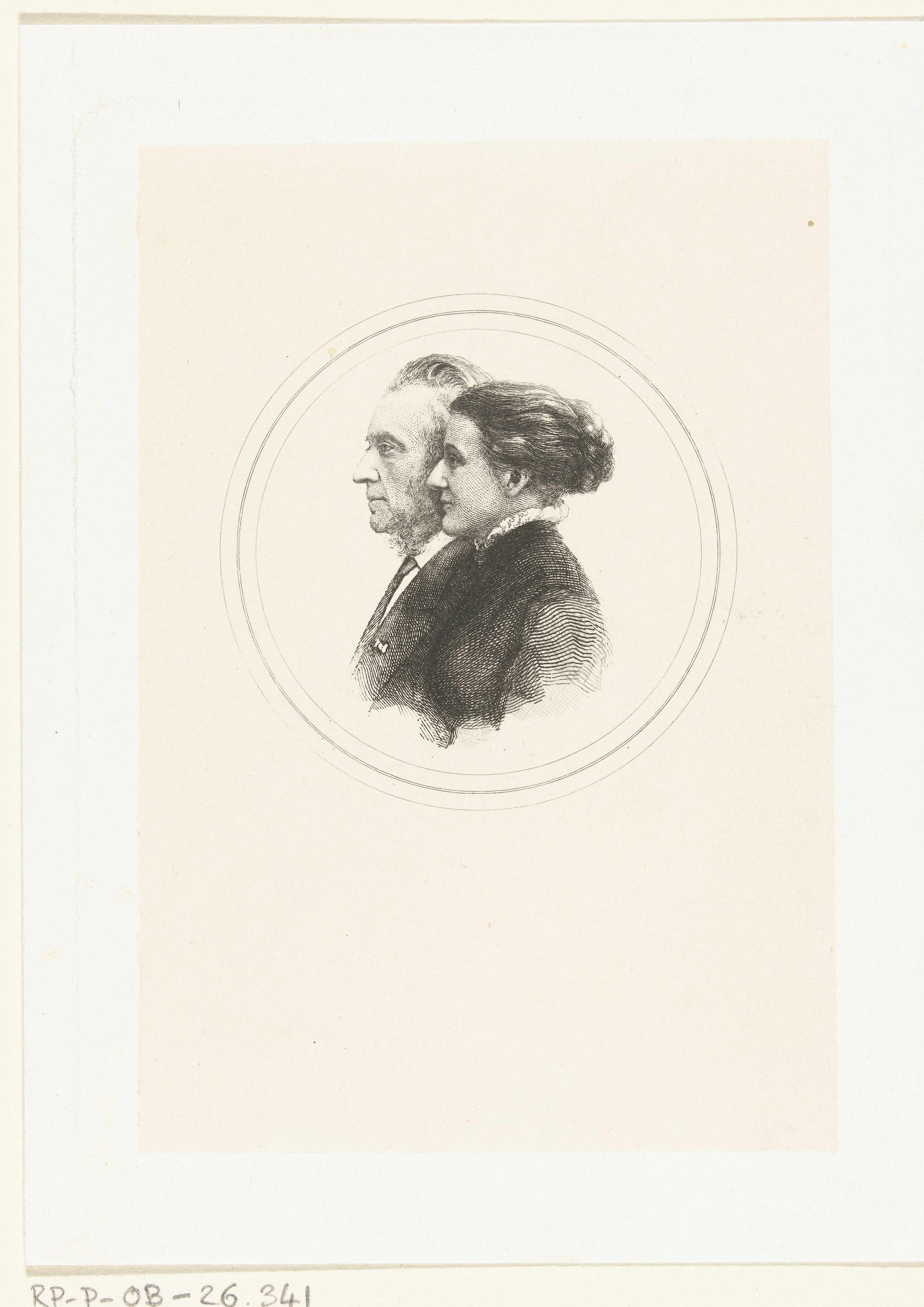 Dubbelportret van Josephus Albertus Alberdingk Thijm en zijn dochter by Petrus Johannes Arendzen