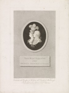 Dubbelportret van prins George en prinses Caroline