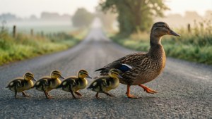 Duck Family Crossing