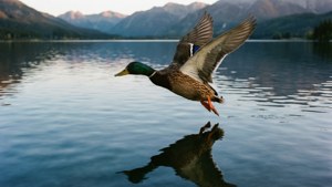 Duck in Flight