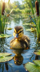 Duck on Pond