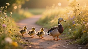 Duckling Family Walk