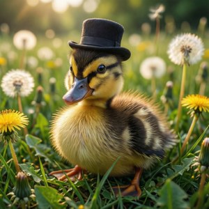 Duckling in Top Hat