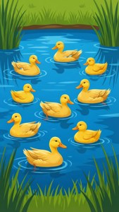 Ducks in Pond