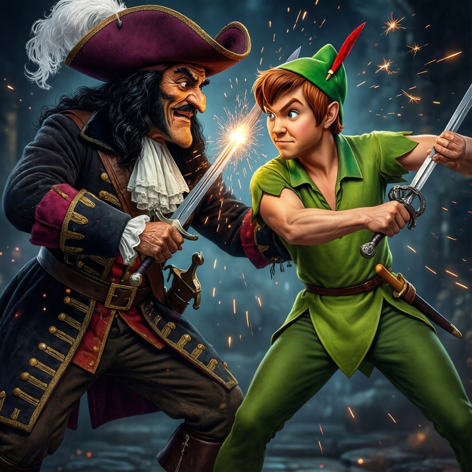 Duel Over Neverland by Wallpapers.art Studio