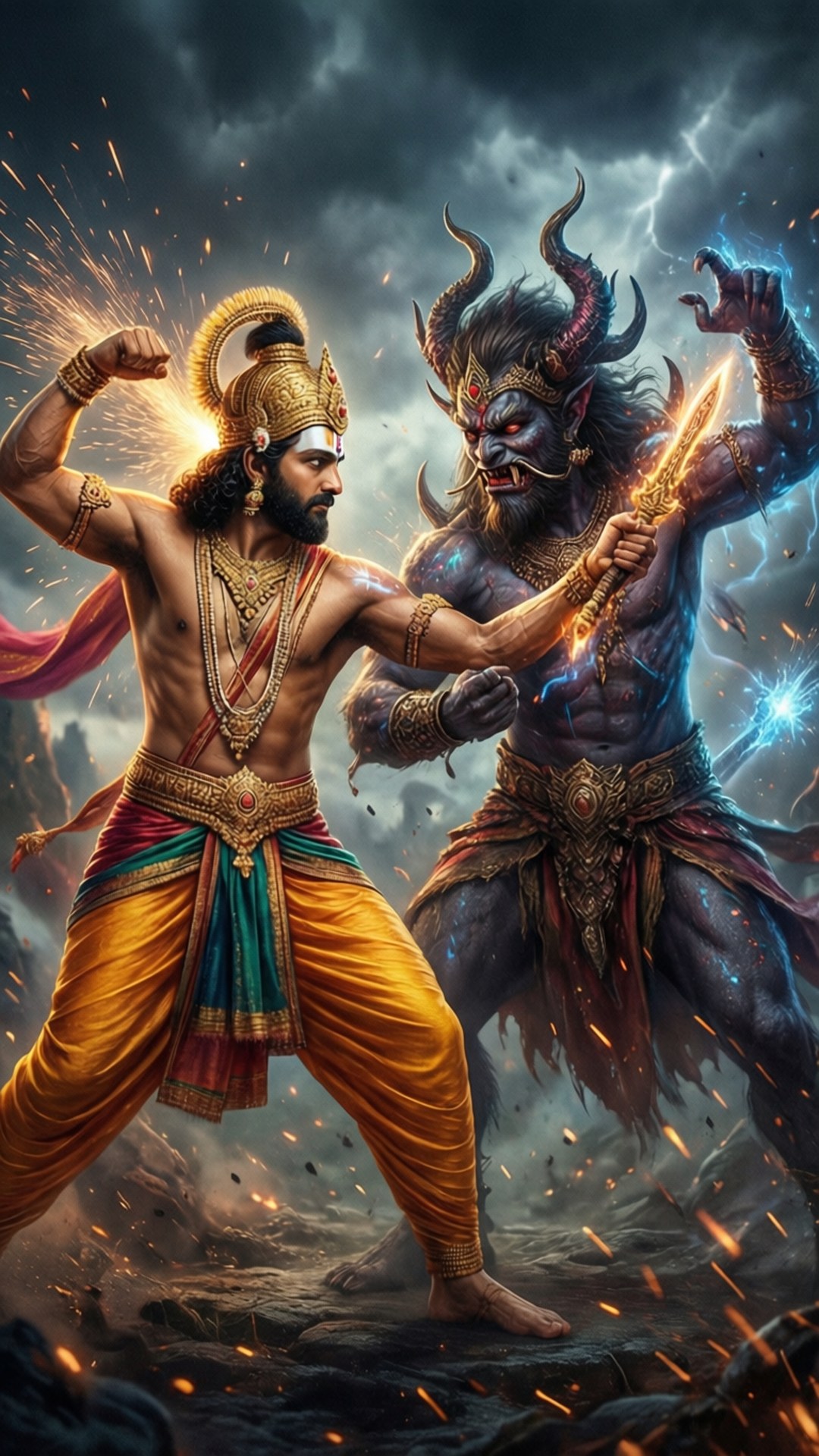Duel with Demon King by Wallpapers.art Studio