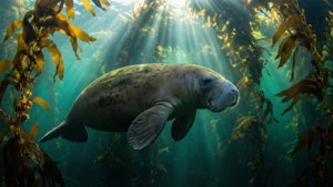 Dugong in Kelp Forest