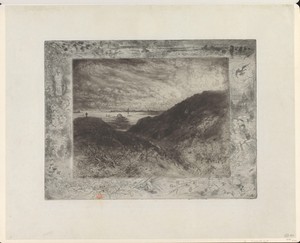 Duinlandschap met een gezicht op La Falaise, Baie de St. Malo