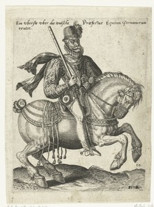Duitse ruiter-commandant
