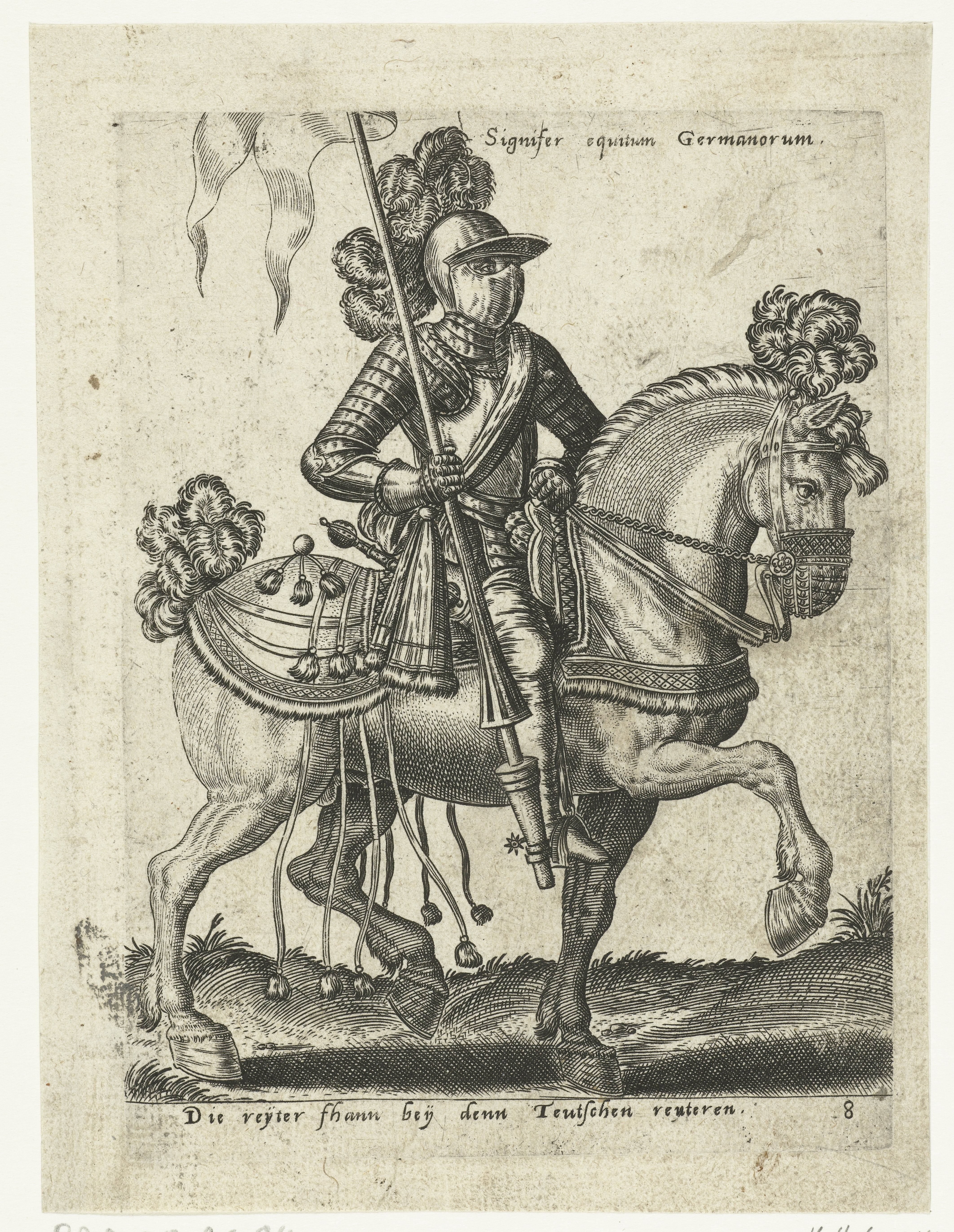 Duitse ruiter in harnas by Abraham de Bruyn