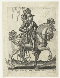 Duitse ruiter in harnas