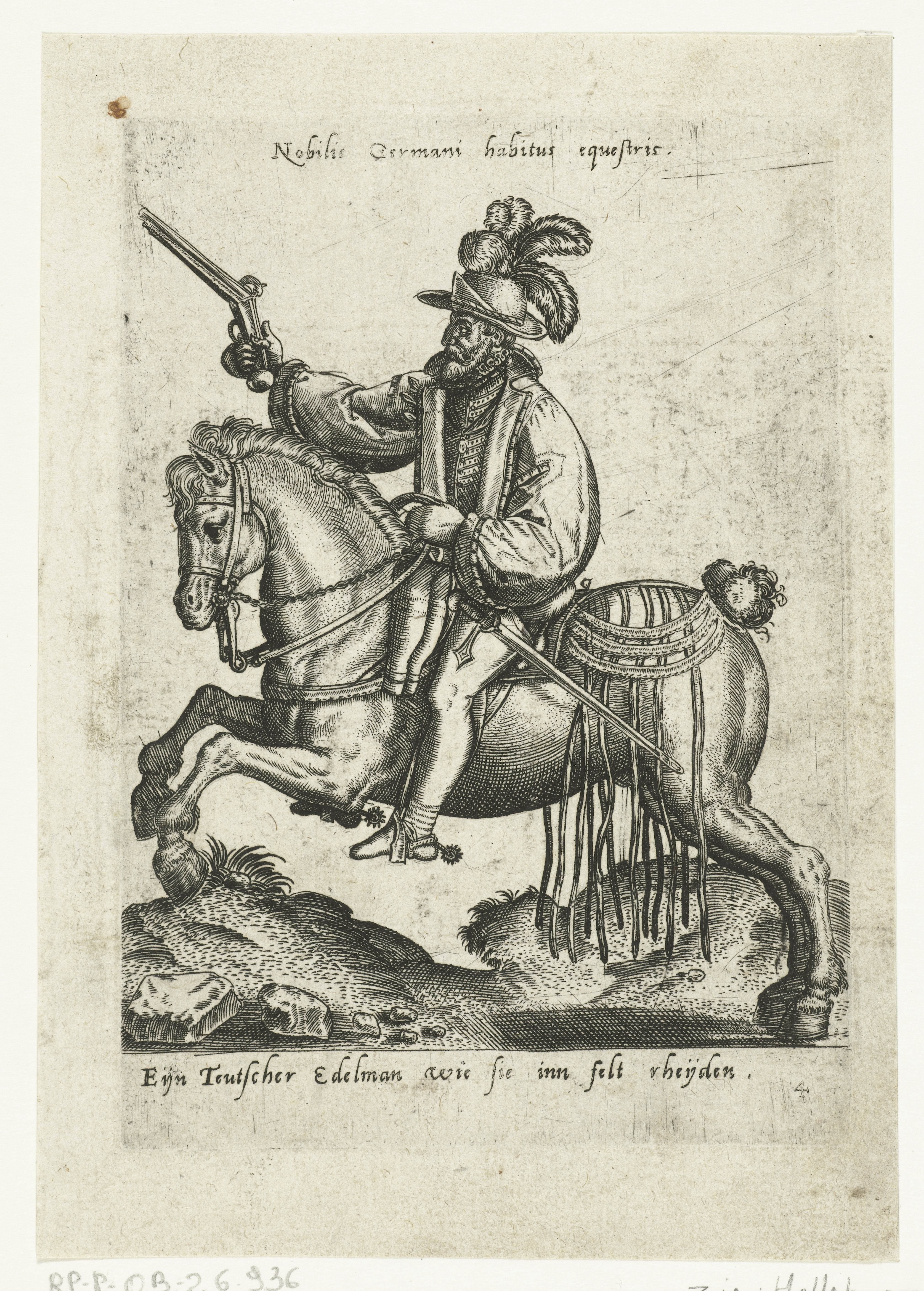 Duitse ruiter met pistool by Abraham de Bruyn