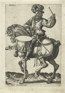 Duitse tamboer te paard