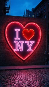 DUMBO Neon Heart