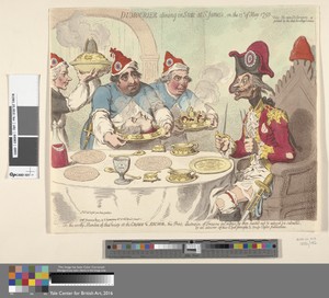 Dumourier Dining in State at St. James on the 15th of May 1793