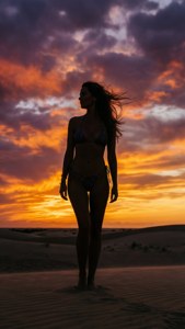 Dune Sunset Silhouette