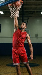 Dunk in Red Shorts