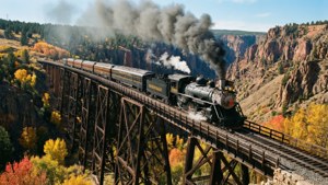 Durango Train Over Canyon