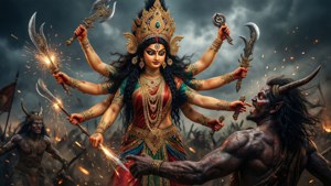 Durga Slays Demon