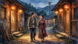 Dusk Village Stroll