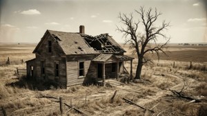 Dust Bowl Farm Abandoned