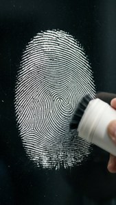 Dusted Fingerprint Close-up