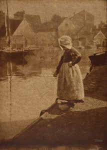 Dutch Girl in Landscape