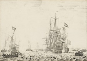 Dutch Ships near the Coast