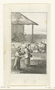 Duyfken en Willemynken bij oever van rivier tijdens pelgrimage