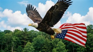 Eagle Carrying Flag