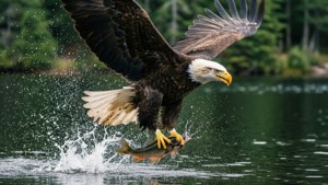Eagle Catching Fish