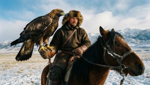 Eagle Hunter on Horseback