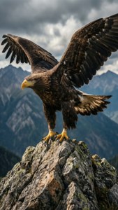 Eagle Landing on Peak