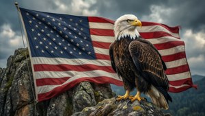 Eagle on Flag Cliff