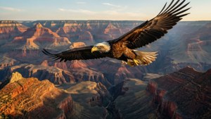 Eagle Over Grand Canyon