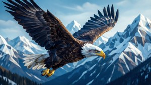 Eagle Over Mountains