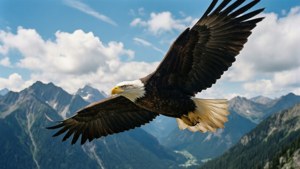 Eagle Over Mountains