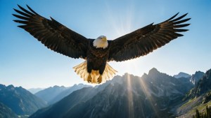 Eagle Over Mountains